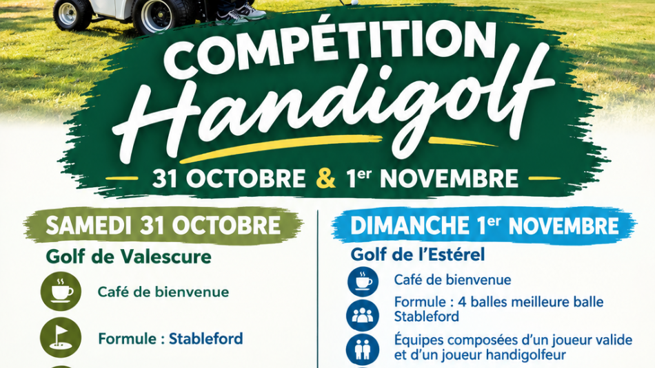 COMPETITION HANDIGOLF - 31 octobre et 1er novembre